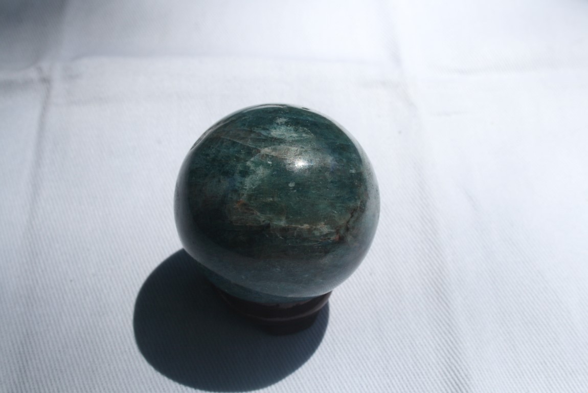 Apatite Sphere stone of manifestation, promotion humanitarian outlook and service to others 4993